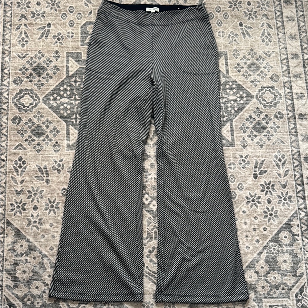 Black and White Check Flare Pants